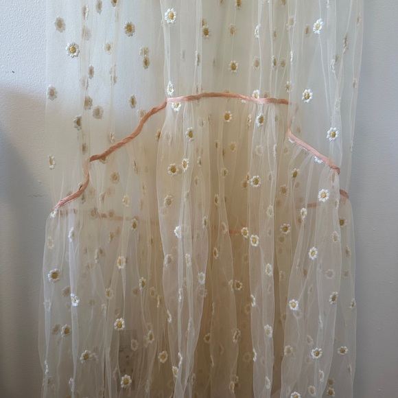 Doen Zelda Sheer Floral Maxi Dress in Faded Peach - Size XS - Picture 8 of 14